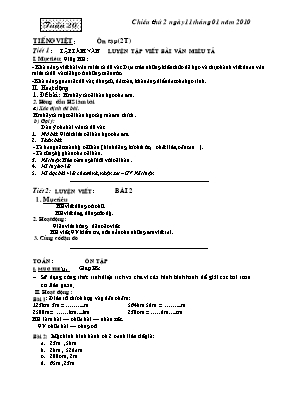 Giáo án Lớp 4 - Tuần 20 (Bản đẹp)